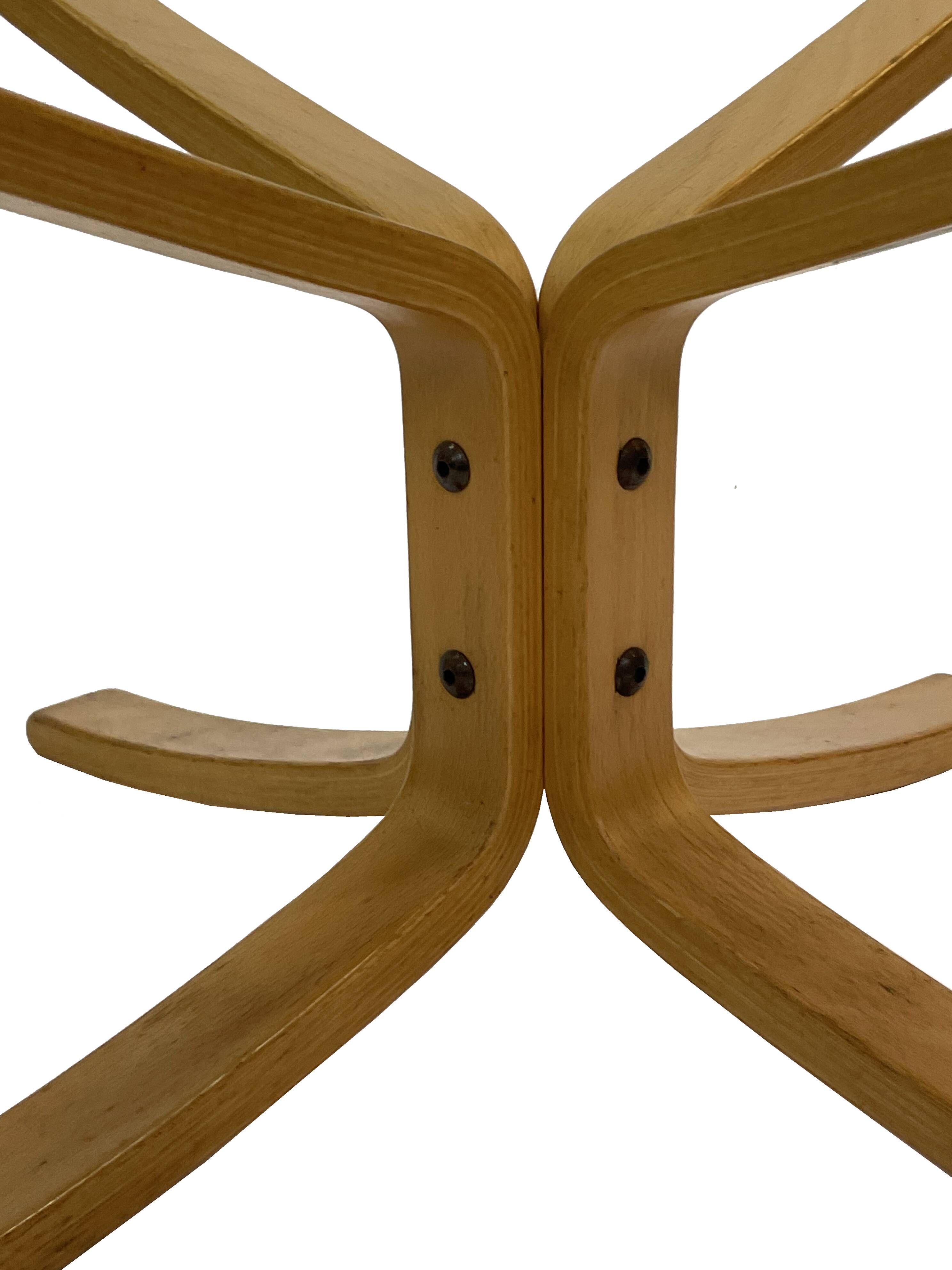 Vintage Hard Glass Falcon Coffee Table by Sigurd Ressell for Vatne Mobler 1990s