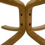 Table basse Falcon vintage en verre dur par Sigurd Ressell pour Vatne Mobler 1990
