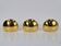 Vintage Half Moon Wall Lamps in Brass, 1980, Set of 3