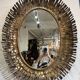 Brutalist brass mirror attributed to Curtis Jere from the 1970s.