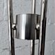 Large lamp on foot / Lamplamp flowers stainless and chrome / Vintage 1960 - 1970