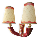 Ceramic wall lamp with Art Deco shades