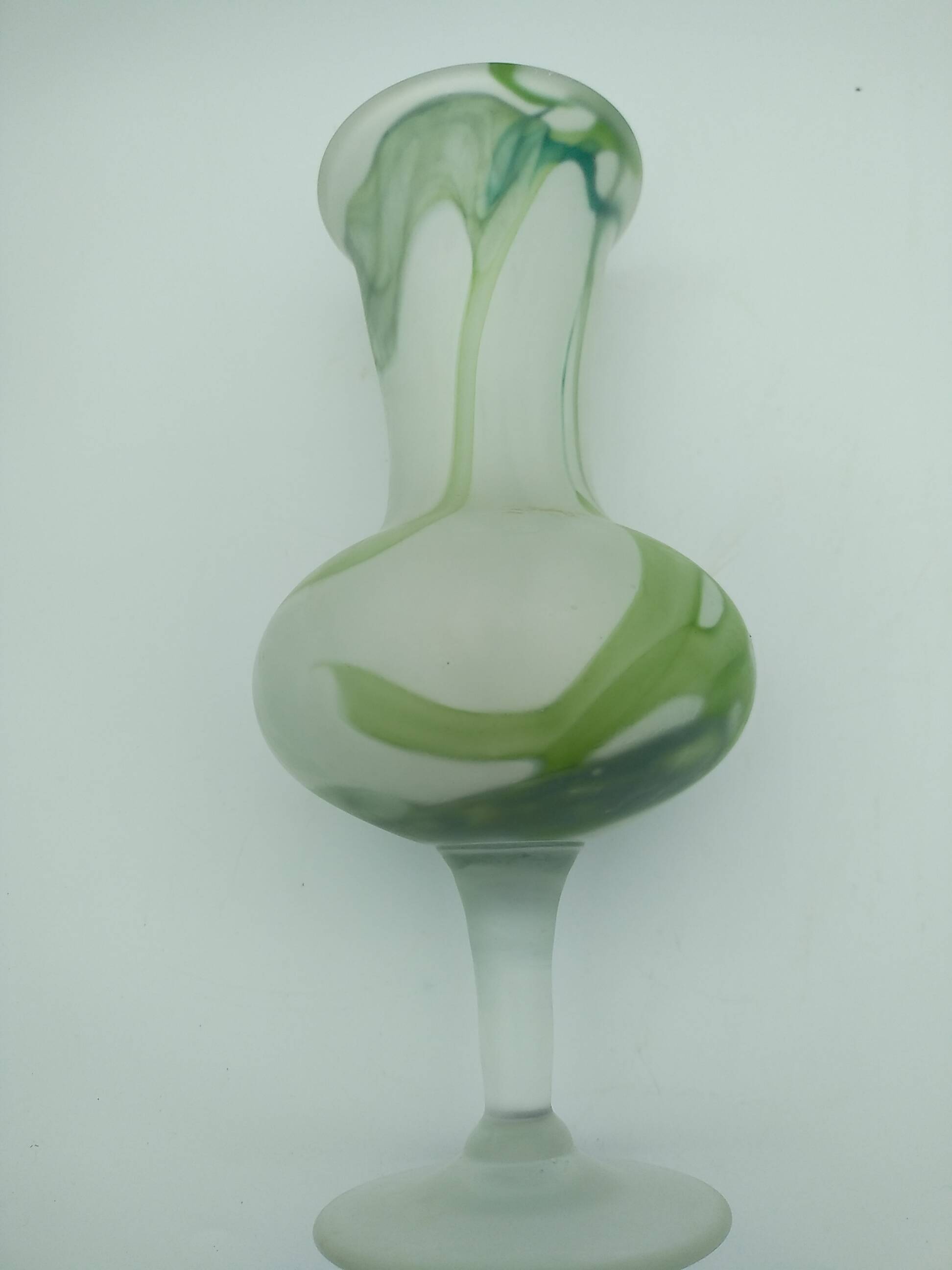 Glass paste vase. Signed JP Mateus 1996.