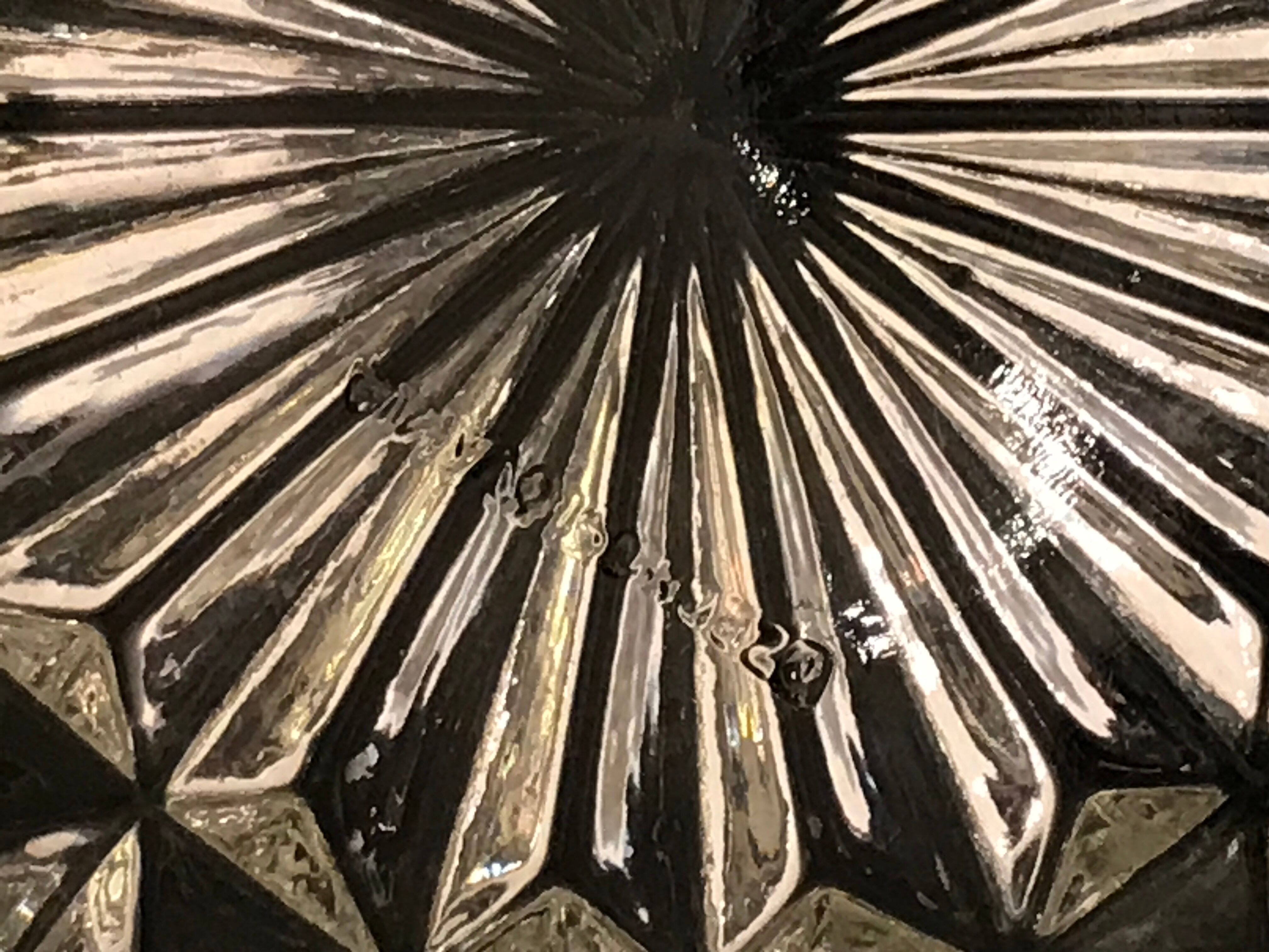 Libochovice Art Deco crystal salad bowl, 1930s, Czechoslovakia