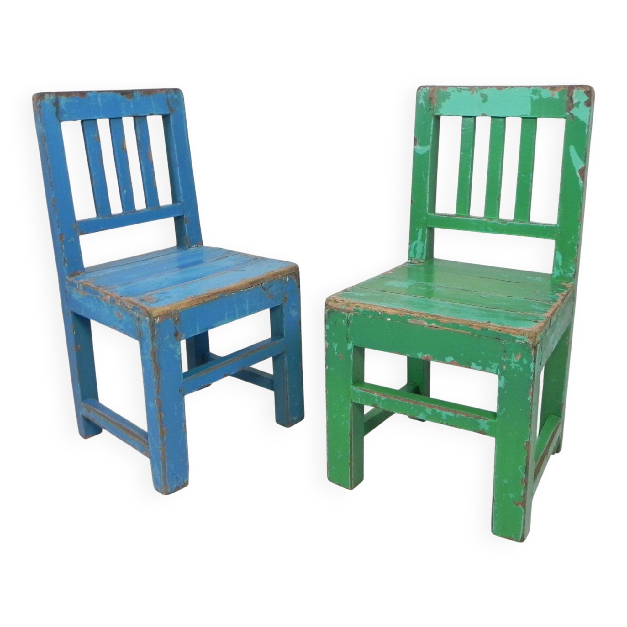 Set of 2 vintage children's chairs, 1950s