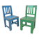 Set of 2 vintage children's chairs, 1950s