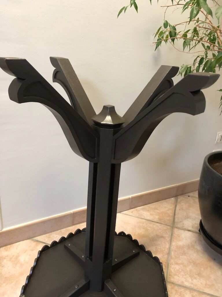 Octagonal inlaid pedestal table