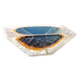 Cendrier en verre craquelé de Murano, Italie années 70