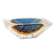 Cracked glass ashtray from Murano, Italy 70s