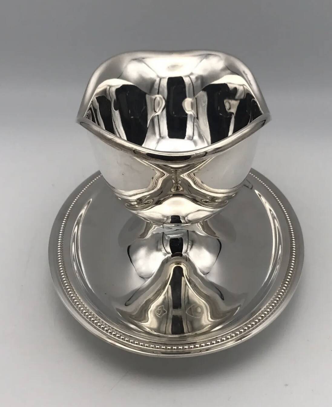 Saucière en métal argenté christofle modèle perle