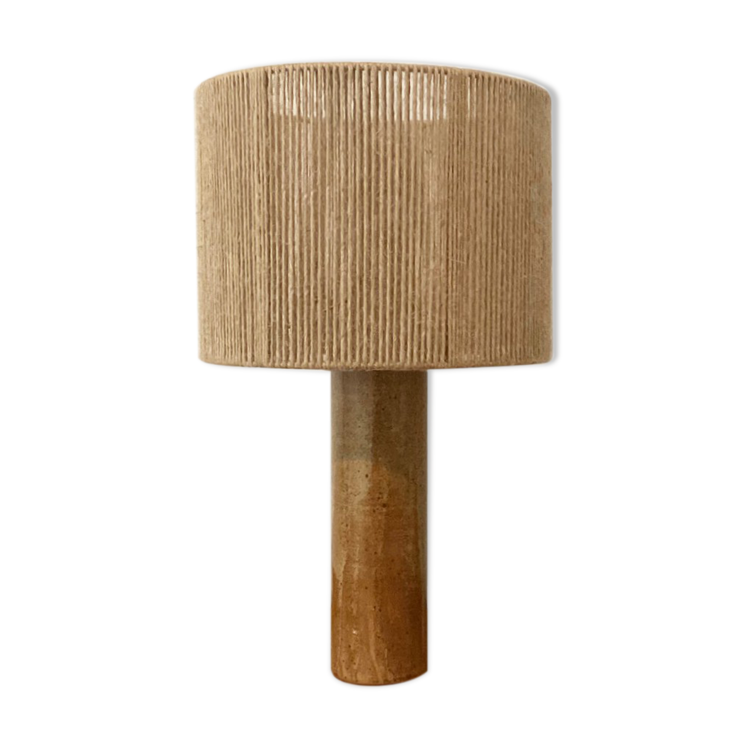 Lampe en grès et fil de jute