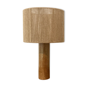 Stoneware lamp and jute thread