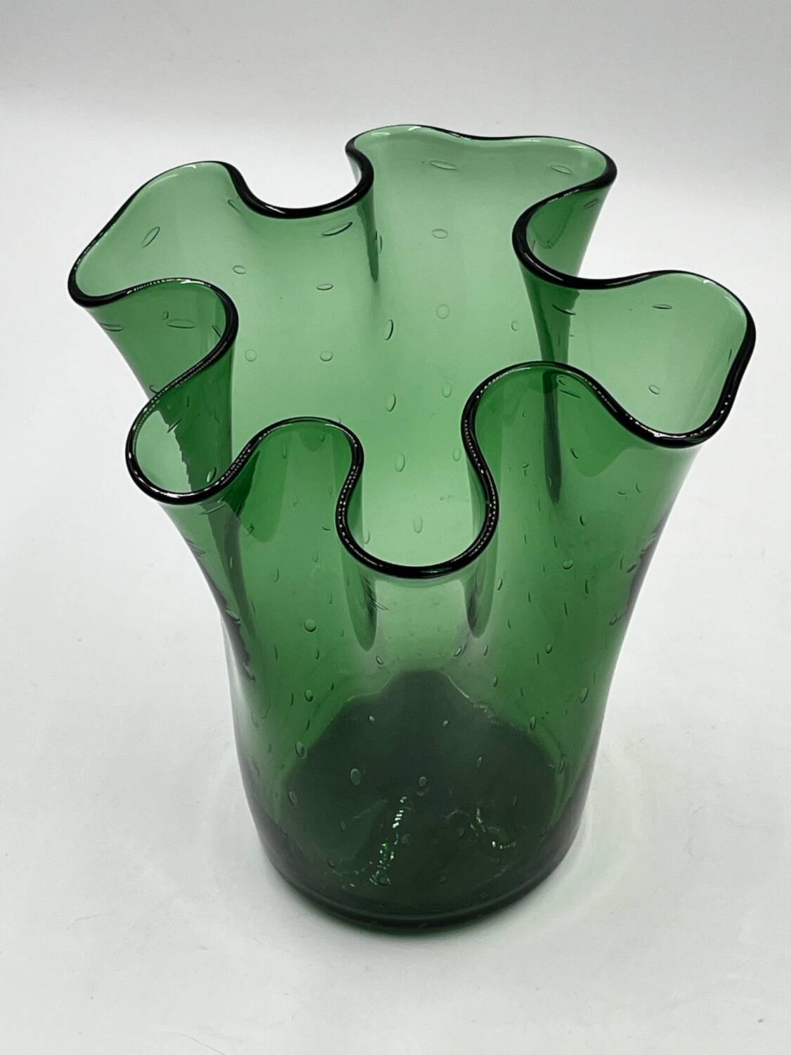 Empoli glass handkerchief vase
