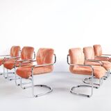 Set of 6 armchairs by Guido Faleschini, 1970s, Mariani Italia, publisher