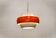 orange and white vintage lamp with chrome accent