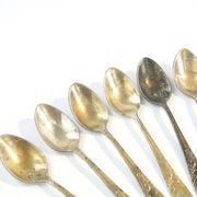 Set of mocha spoons, silver-plated brass, D. Fraget, Poland, 1950s