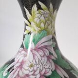 Asian art china xx - bronze vase with cloisonné enamels - height: 32 cms