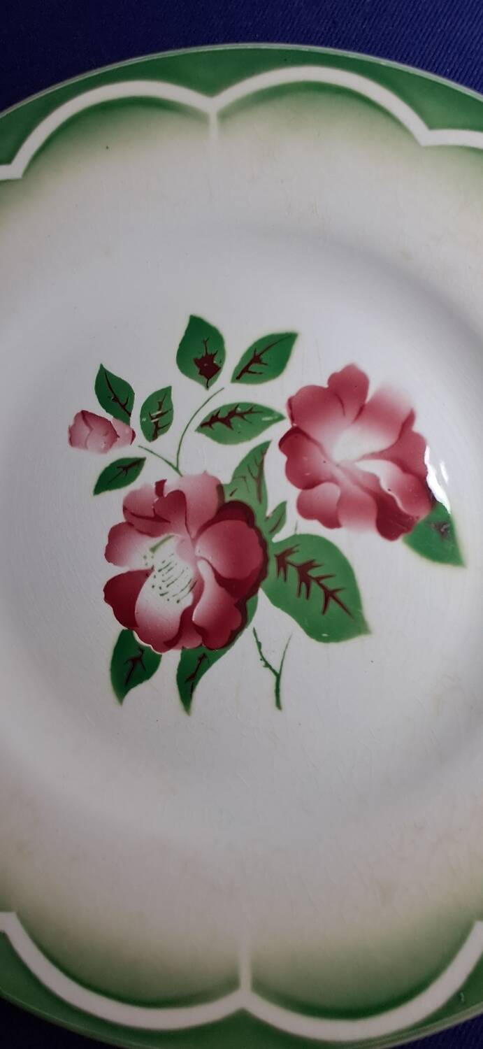 2 vintage flat plates model Mireille from Digoin Sarreguemines