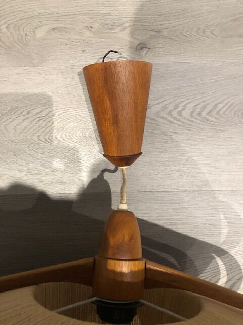 Scandinavian lustre sisal teak goes up and down