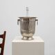 Art deco Metal Ice Bucket with Ring Handles, France 1920s