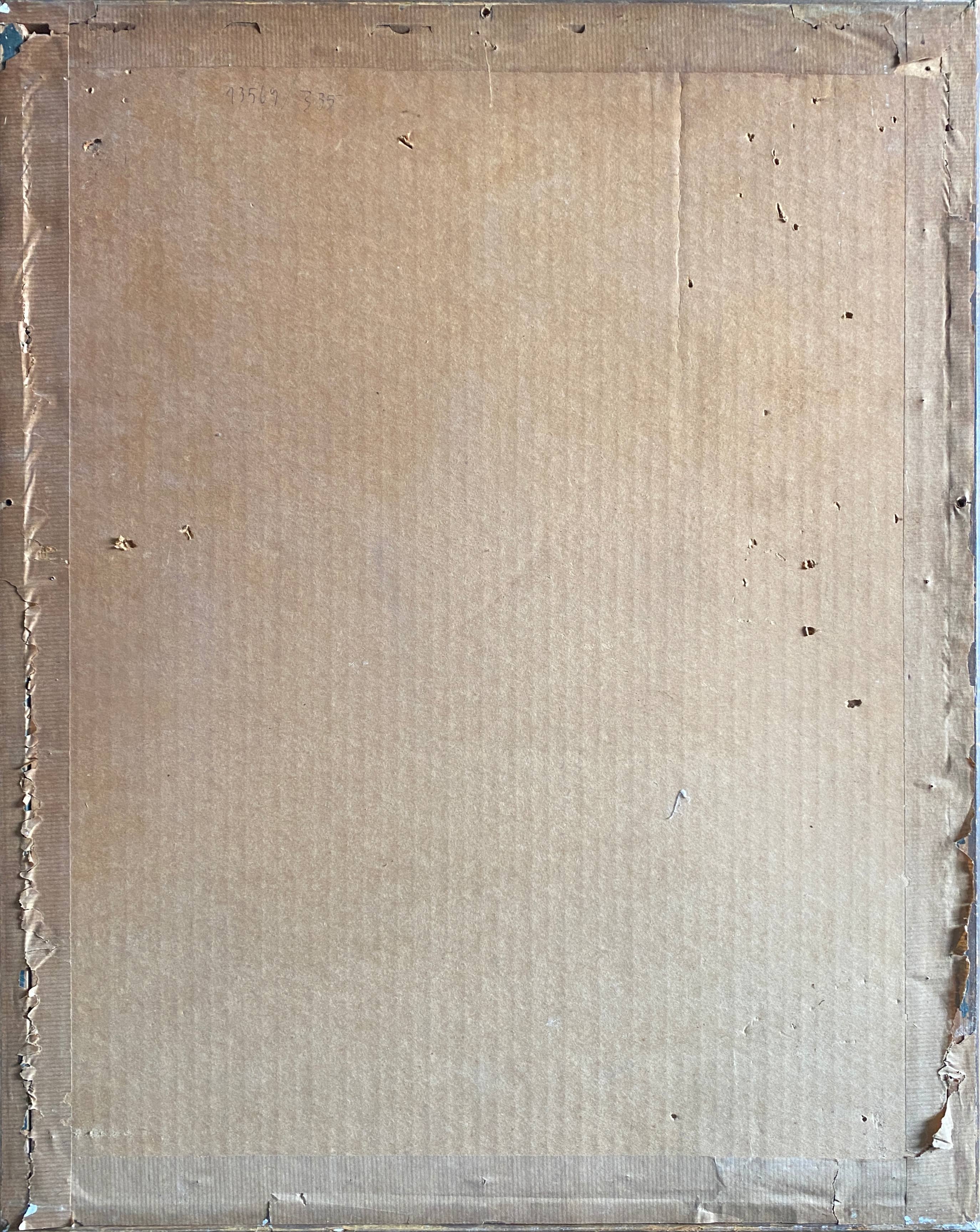 Watercolor painting p. rabagliati rue rossetti old nice 1950 + frame