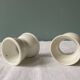 Set of 4 white porcelain diabolo shells