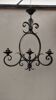 Vintage gothic medieval wrought iron chandelier