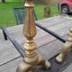 Pair of old brass chenets