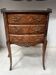 Commode demi-lune de style Louis XV en marqueterie à fond de cubes, XX siècle