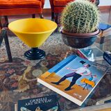 Yellow Conic Vase, postmodern, Italy 1980s