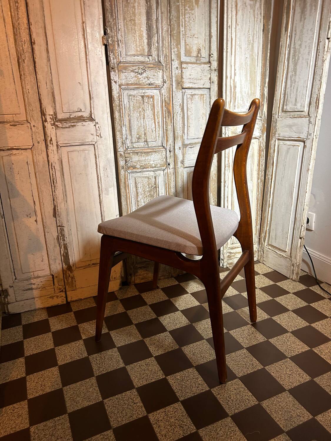 6 chaises scandinaves vintage 1960-70