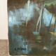 Reflections of trees on the water, oil on canvas signed