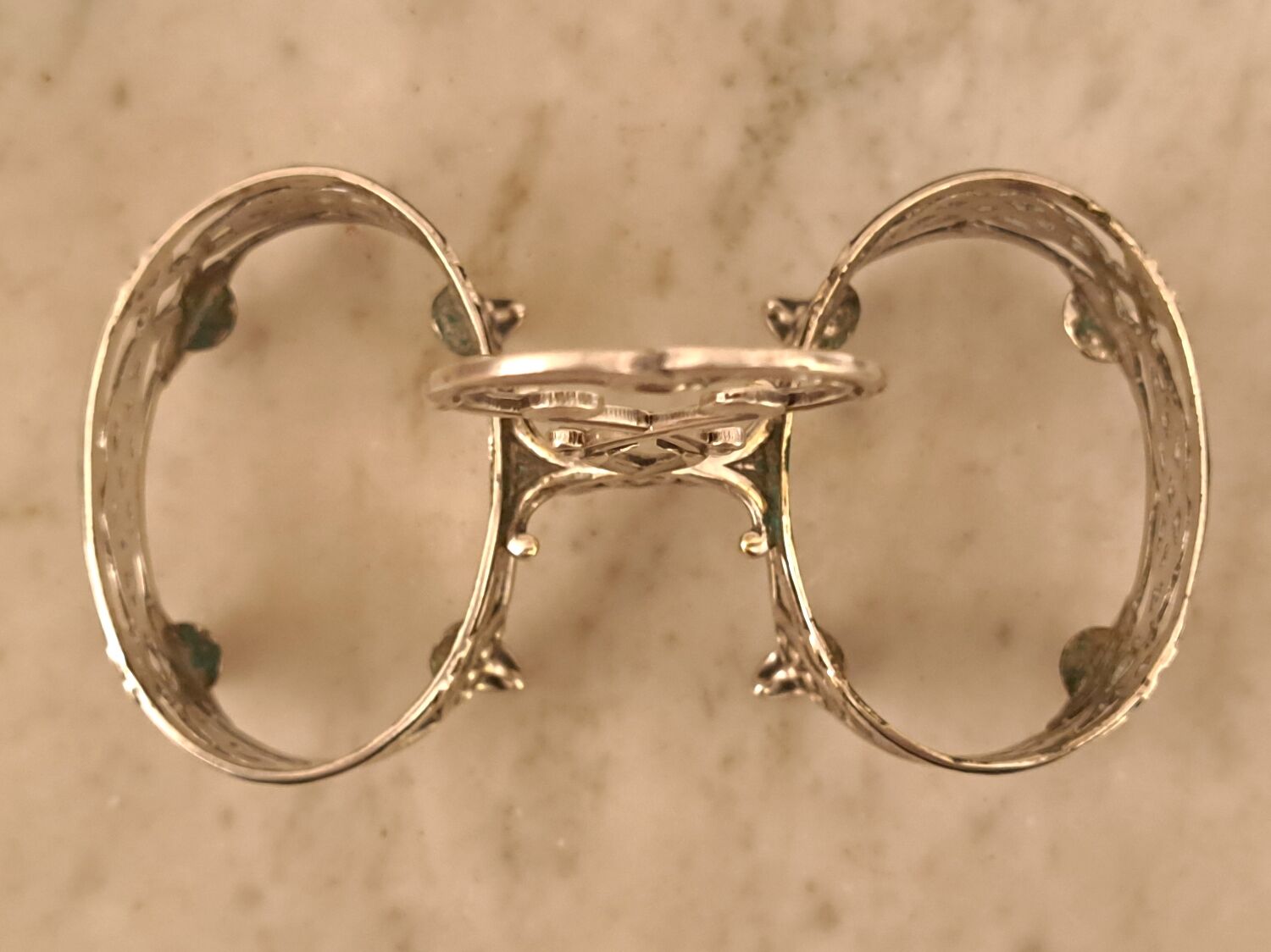 Saleron double Christofle en métal argenté