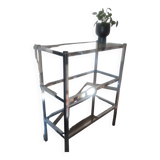Chrome and smoked glass shelf