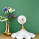 Vintage white opaline lampshade wall light