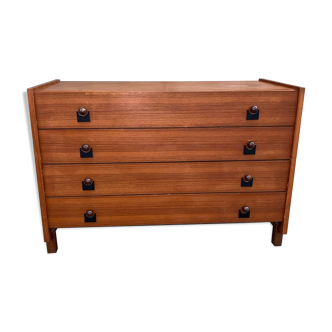 Italian teak chest of drawers year 50