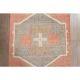 1970s Turkish Oushak Handmade Wool Cotton Orange Runner Rug 102x381
