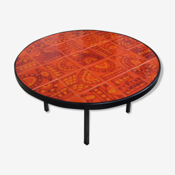 Table basse ronde Roger Capron