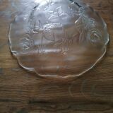 Vintage glass salad bowl