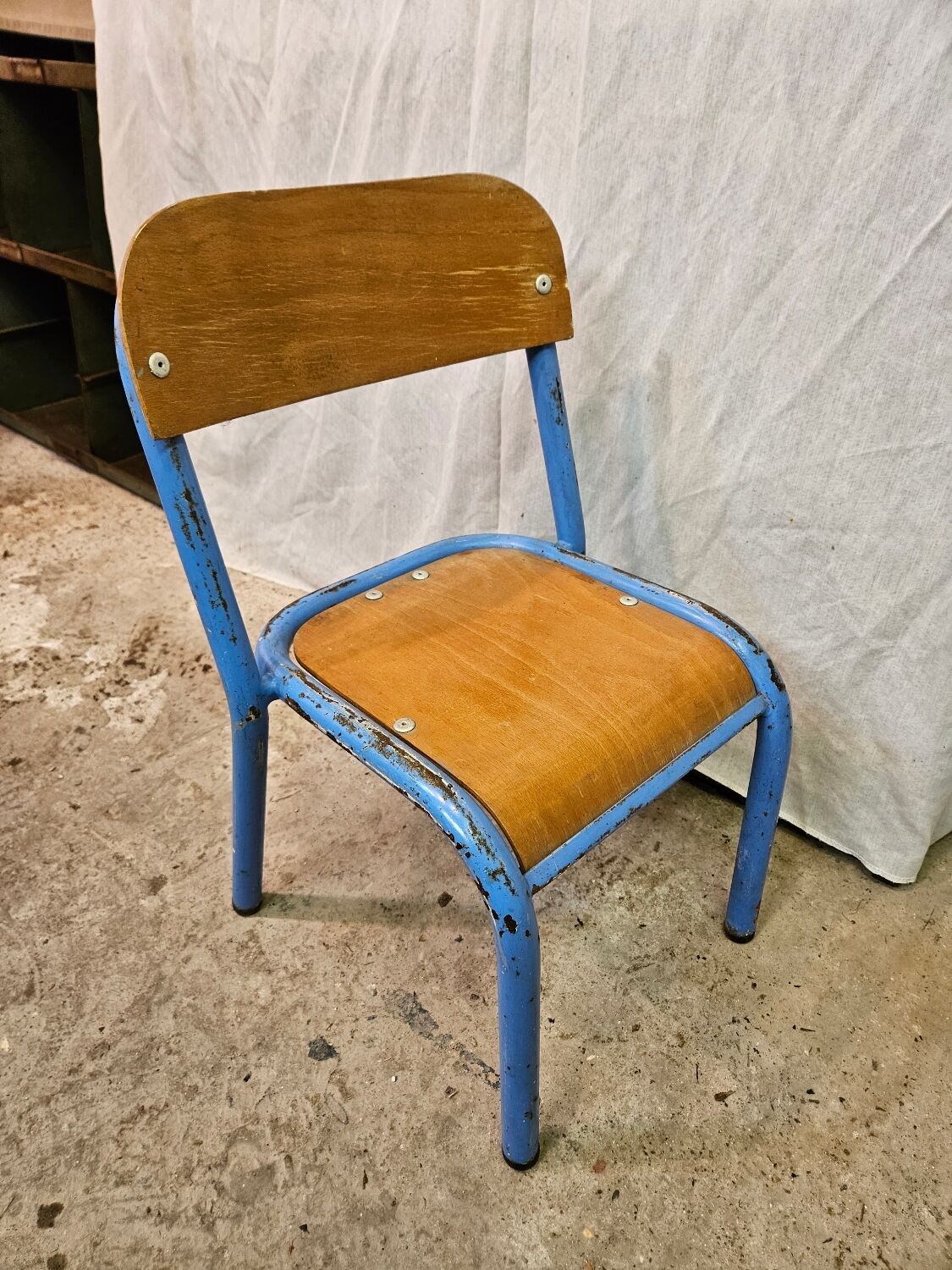 Child chair. Kindergarten chair. School chair. 1960.