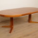Vintage round dining table | extendable | teak | 120 cm - 220 cm