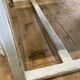 Farmhouse table 6 people white patinated in rectangular solid oak