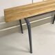 Vintage school/locker room bench in wood and steel