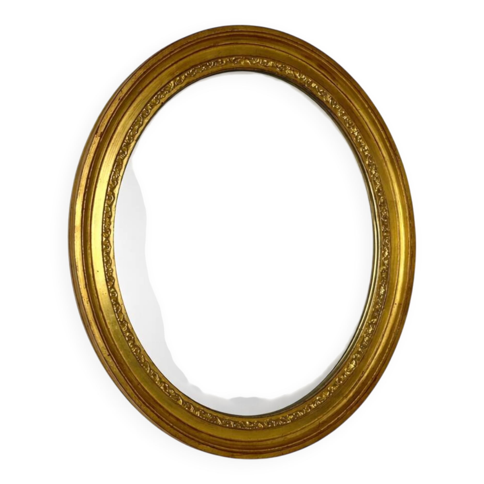 Vintage oval mirror Deknudt plus matching console