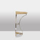 Pair of metal and bronze cast consoles. Contemporary.
