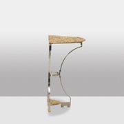 Paire de consoles contemporaines en métal et fonte de bronze