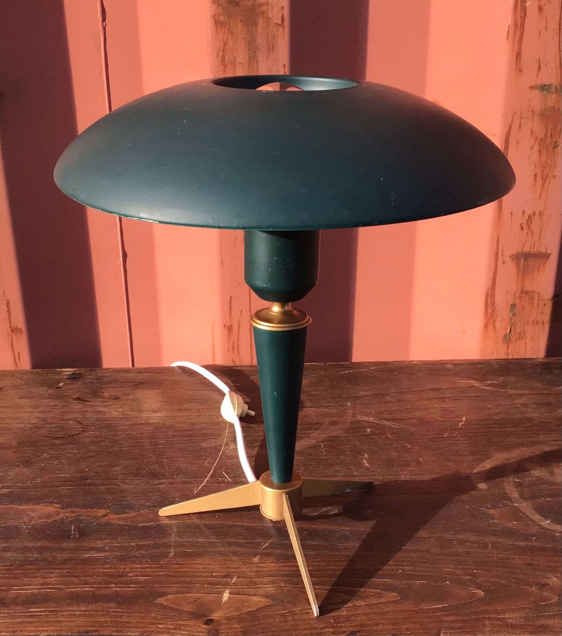 Tripod desk lamp design by Louis Kalff for Phillips 1960's "jewel" model