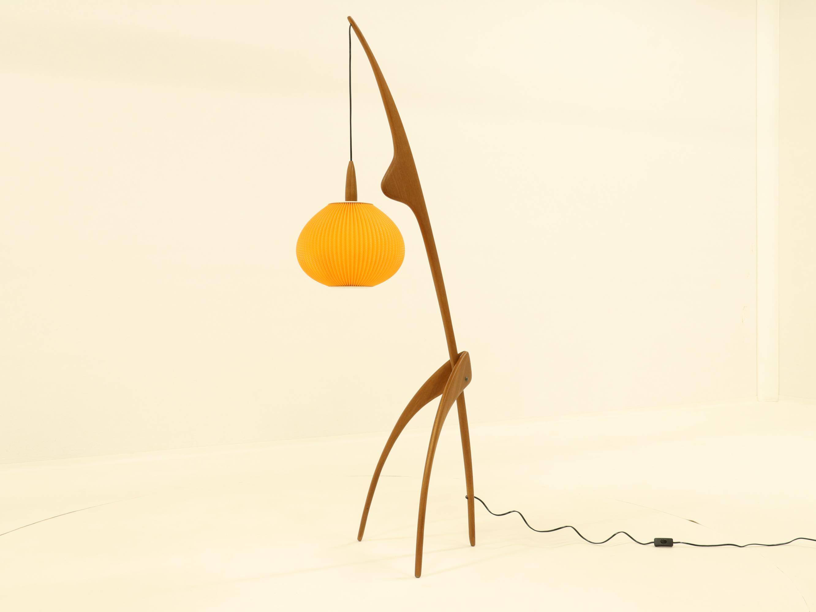 Lampadaire Mante religieuse par Rispal, France, années 1950