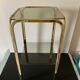 Sellette sofa tip smokes glass and gold metal