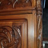 Antique Gothic style walnut wardrobe 19th century